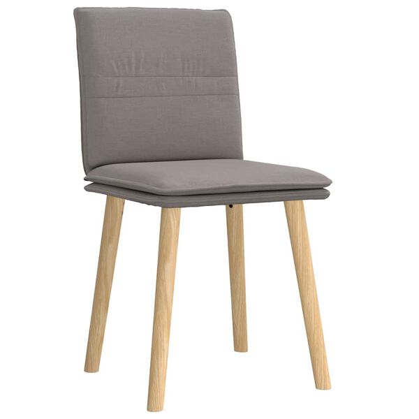 vidaXL Chaises &agrave; manger lot de 2 taupe tissu