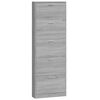 vidaXL Armoire &agrave; chaussures Sonoma gris 59x17x169 cm Bois d'ing&eacute;nierie