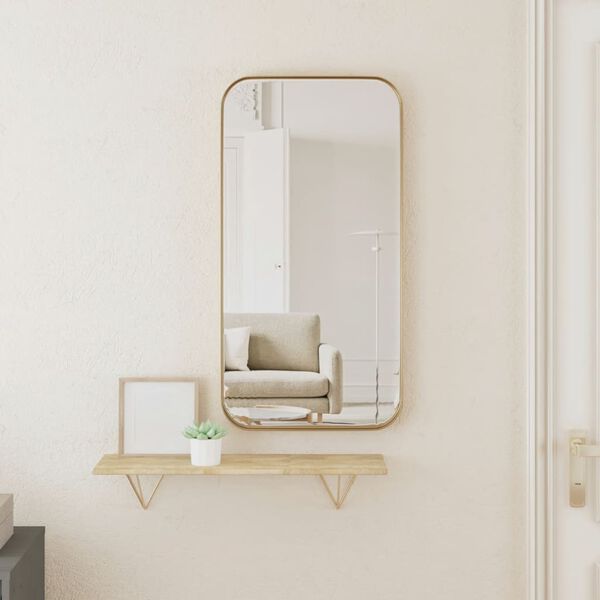 vidaXL Miroir mural Dor&eacute; 30x60 cm Rectangulaire