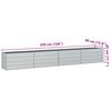 vidaXL Lit sur&eacute;lev&eacute; de jardin 320x40x45 cm Acier galvanis&eacute; Argent&eacute;
