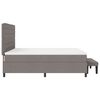 vidaXL Lit &agrave; ressorts avec matelas Taupe 180 x 200 cm tissu