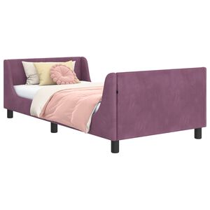 vidaXL Cadre de lit pour enfants avec t&ecirc;te de lit Pourpre 80 x 200 cm