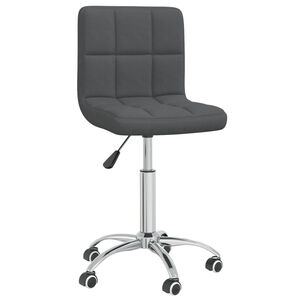 vidaXL Chaise pivotante de bureau Gris fonc&eacute; Tissu