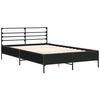 vidaXL Cadre de lit sans matelas noir 135x190 cm