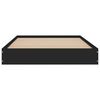 vidaXL Cadre de lit sans matelas noir 90x190 cm bois ing&eacute;nierie
