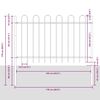 vidaXL Cl&ocirc;ture de jardin 8 pcs Gris 13,6 x 1,2 m