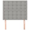 vidaXL T&ecirc;te de lit Gris clair 90x5x118/128 cm Tissu