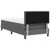vidaXL Lit &agrave; ressorts avec matelas Gris fonc&eacute; 90 x 190 cm tissu