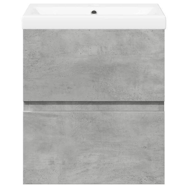 vidaXL Ensemble de meubles de salle de bain 2 pcs gris b&eacute;ton