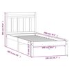 vidaXL Cadre de lit sans matelas blanc bois massif 100x200 cm