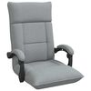 vidaXL Fauteuil de sol ajustable Gris clair Tissu