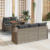 vidaXL Ensemble de canap&eacute; de jardin 6 pcs Gris Poly rotin