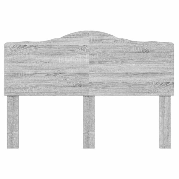 vidaXL T&ecirc;te de lit Gris Sonoma 140 cm Bois d'ing&eacute;nierie