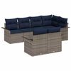 vidaXL Ensemble de canap&eacute; de jardin avec coussin 7 pcs Gris polyrotin