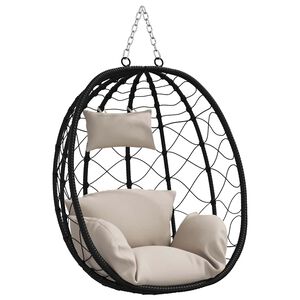 vidaXL Chaise suspendue Taupe 91,5 x 54,5 x 107 cm polyrotin