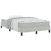 vidaXL Lit &agrave; ressorts avec matelas Gris clair 120 x 190 cm tissu