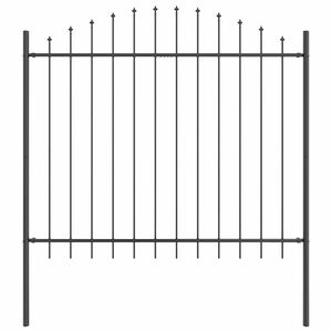 vidaXL Cl&ocirc;ture de jardin Gris 170 x 165 cm Acier enduit de poudre