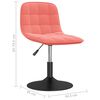 vidaXL Chaise pivotante de salle &agrave; manger Rose Velours