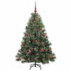 vidaXL Sapin de No&euml;l artificiel avec 150 LED Vert 120 cm PE et PVC