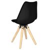 vidaXL Chaises pivotantes &agrave; manger lot de 4 noir PP