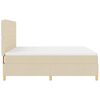 vidaXL Lit &agrave; ressorts avec matelas Cr&egrave;me 180 x 200 cm tissu
