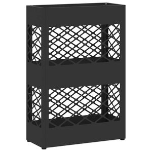 vidaXL Porte-parapluie Noir 28 x 12 x 41 cm Acier