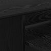 vidaXL Table console Ch&ecirc;ne noir 91,5 x 35 x 38,5 cm Bois d'ing&eacute;nierie