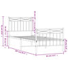 vidaXL Cadre de lit m&eacute;tal sans matelas avec pied de lit noir 80x200 cm