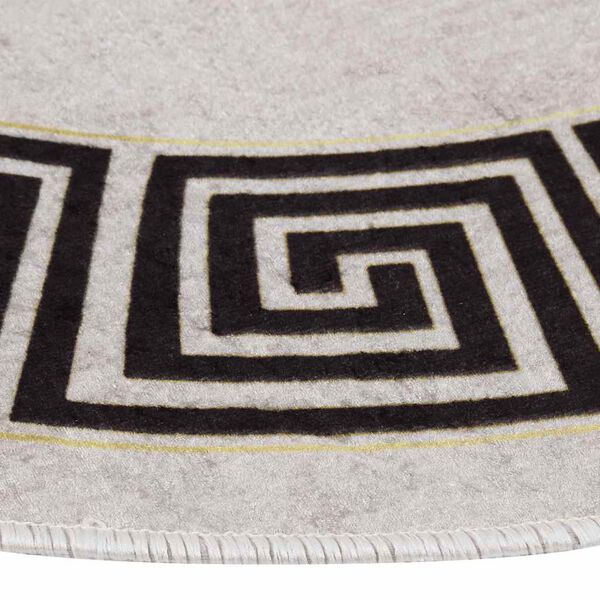 vidaXL Tapis lavable antid&eacute;rapant &phi;120 cm beige clair