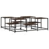 vidaXL Table basse ch&ecirc;ne fum&eacute; 121x121x40 cm bois d'ing&eacute;nierie