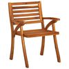vidaXL Chaises &agrave; manger de jardin avec coussins lot de 3 Acacia massif