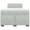 vidaXL Sommier &agrave; lattes de lit et matelas Gris clair 120x200cm Velours