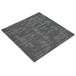 vidaXL Carreau de tapis Gris Charcoal 50 x 50 cm 4 pc PP et Bitume