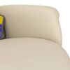 vidaXL Fauteuil inclinable de massage et repose-pieds cr&egrave;me similicuir