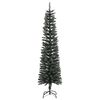 vidaXL Sapin de Noël artificiel mince avec support Vert 180 cm PVC