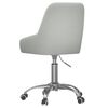 vidaXL Chaise pivotante de salle &agrave; manger Gris clair Tissu