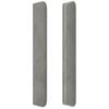 vidaXL T&ecirc;te de lit avec oreilles Gris clair 103x16x118/128 cm Velours