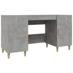 vidaXL Bureau Gris b&eacute;ton 140x50x75 cm Bois d'ing&eacute;nierie