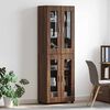 vidaXL Haut Armoire avec &eacute;tag&egrave;re FLORIN Ch&ecirc;ne brun 60 x 35 x 182 cm