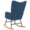 vidaXL Chaise &agrave; bascule Bleu Tissu
