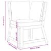 vidaXL Canap&eacute; d'angle sectionnel et coussin cr&egrave;me Bois d'acacia massif