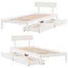 vidaXL Cadre de lit sans matelas blanc 75x190 cm bois de pin massif