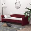 vidaXL Lit avec matelas et USB Rouge bordeaux Tissu 90x200 cm