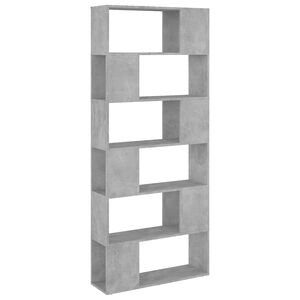 vidaXL Biblioth&egrave;que/S&eacute;parateur de pi&egrave;ce Gris b&eacute;ton Bois d'ing&eacute;nierie