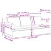 vidaXL Canap&eacute; 2 pcs Vert fonc&eacute; 144 x 80 x 85 cm tissu