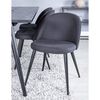 Venture Home Chaises &agrave; manger lot de 2 Velvet Polyester Noir