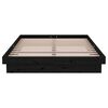vidaXL Cadre de lit sans matelas noir bois massif