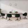 vidaXL Chaises pivotantes &agrave; manger lot de 6 Vert fonc&eacute; Velours