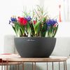 LECHUZA Jardini&egrave;re CUBETO Stone 40 ALL-IN-ONE noir graphite 13842