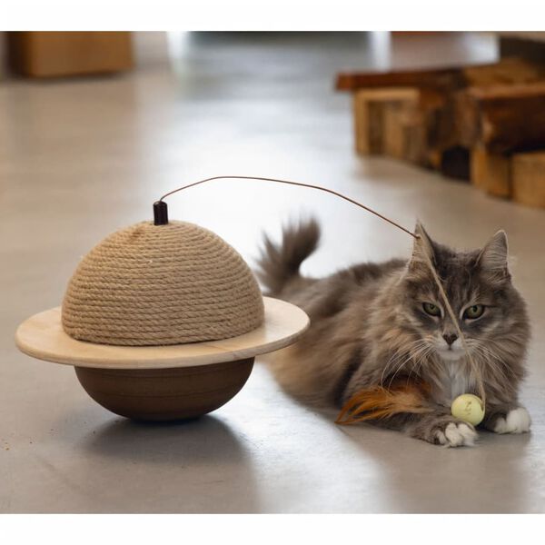 Designed by Lotte Globe &agrave; gratter pour chat Wiggly 29,5x20 cm Bois